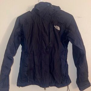 North Face Women’s Black Hooded‎ Zip Up Rain Jacket size XS